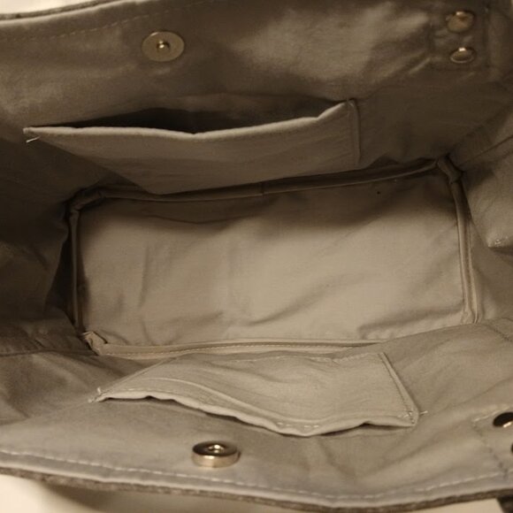 New Abstract Clouds Shoulder Bag Purse Black Gray canvas Double handle Stachel - Picture 8 of 9